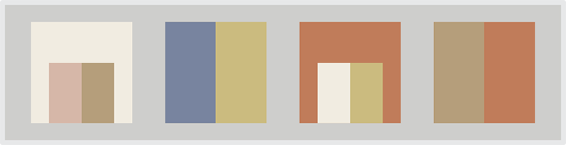 PUREZZA - MORBIDEZZA - INTEGRAZIONE Colori: Bianco Panna, Azzurro ortensia, Sabbia, Rosa cameo, Ocra scuro, Terra di Siena.